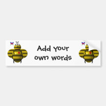 Abeille et papillon mignons de bébé adhésifs pour voiture
