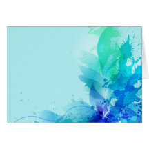 Abrégé sur bleu turquoise aquarelle carte de vœux
