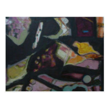 Abstract Origineel Olieverfschilderij Wens Kaart