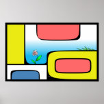 Abstract tuinposter
