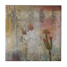 abstracte bloemen geboortetegeltjes