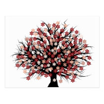 Abstracte Boom Hugger briefkaarten