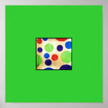 Abstracte Cirkels in Groen Print