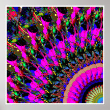 Abstracte Collage van Kleuren Plaat