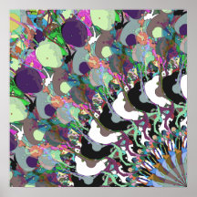 Abstracte Collage van Kleuren Poster