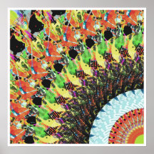 Abstracte Collage van Kleuren Posters