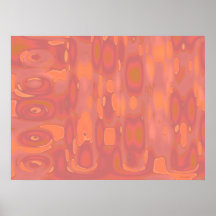 Abstracte Druk 2 van de abrikoos Print