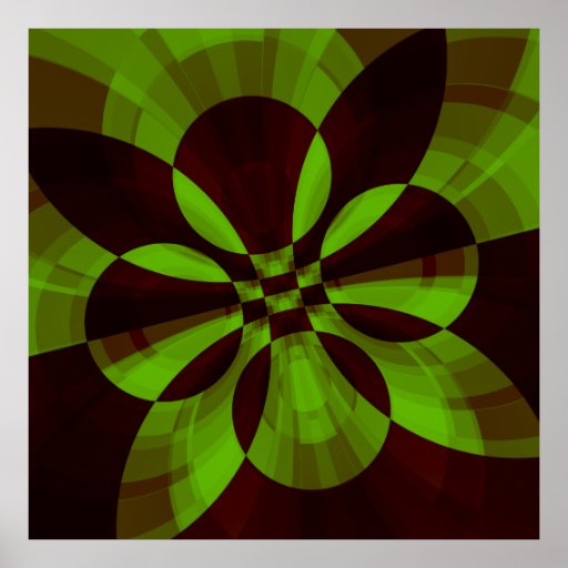 Abstracte Fractal van technologie Druk Poster