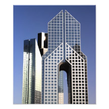abstracte gebouwen foto afdruk