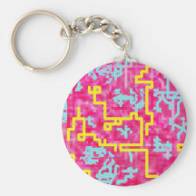 Abstracte Kunst Keychain Sleutelhangers