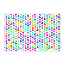 Abstracte Multicolored Driehoeken op Wit Canvas Afdruk