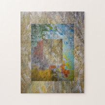 Abstracte Omlijsting Stukjes Puzzel