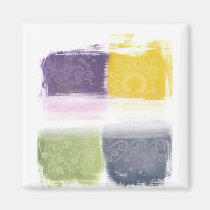 abstracte waterverf magneten