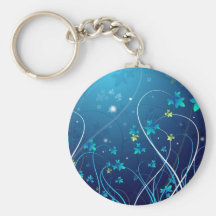 Abstrait bleu porte-clefs