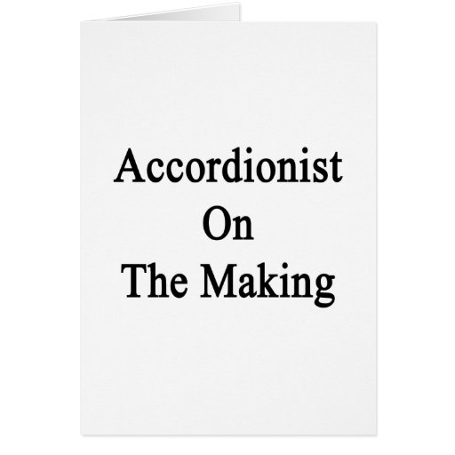 Accordéoniste sur la fabrication cartes de vœux