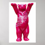 Accueil à l'ours de nounours de Berlin, dos de bla Posters