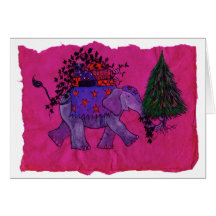 Achats de Noël (rose) Cartes De Vœux