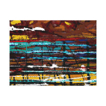 Achter de Lijnen - de Abstracte Druk van het Canva Canvas Afdruk