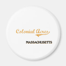 Acres coloniales de classique du Massachusetts Aimants Pour Réfrigérateur