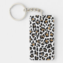 Acrylique Keychain d'empreinte de léopard de Stryl Porte-clefs