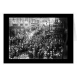 Acteurs frappant à New York City 1919 Cartes De Vœux
