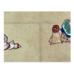Actoren die ukiyo-E. uitvoeren Wenskaarten