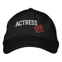 Actrice qui n'est pas de service chapeau brodé