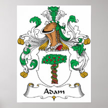 Adam Family Crest Print