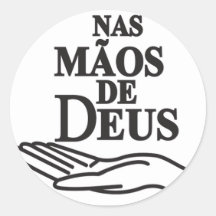 Adesivo "Nas mãos de Deus"