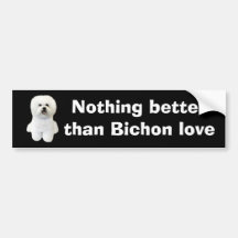 Adhésif pour pare-chocs de Bichon Frise Autocollants Pour Voiture
