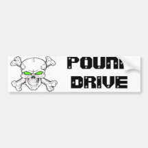 Adhésif pour pare-chocs de crâne imperméable autocollants pour voiture