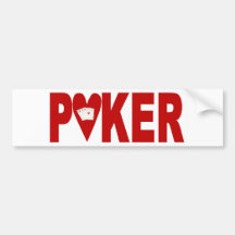 Adhésif pour pare-chocs de joueur de poker adhésif pour voiture