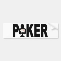 Adhésif pour pare-chocs de joueur de poker autocollants pour voiture