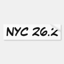 Adhésif pour pare-chocs de NYC 26,2 Autocollant Pour Voiture
