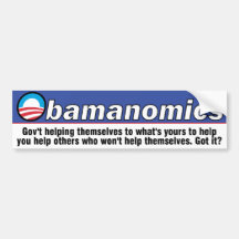 Adhésif pour pare-chocs d'Obamanomics Adhésifs Pour Voiture