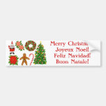 Adhésif pour pare-chocs multilingue de Noël Autocollant Pour Voiture