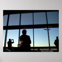 Aéroport de port d'affiche/ciel