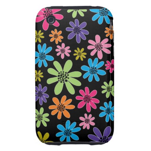 Affaire florale 2 coques tough iPhone 3