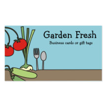 affaires végétaliennes de cuisine de légumes frais cartes de visite personnelles