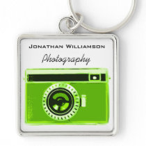 Affaires vertes de photographie d'appareil-photo porte-clés