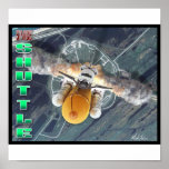Affiche 15" de navette spatiale x 19"