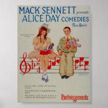 Affiche 1926 de promo de comédies de Mack Sennett