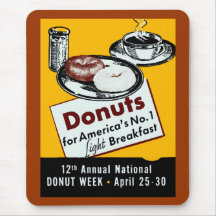 Affiche 1942 de beignet tapis de souris
