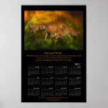 Affiche 2011 de calendrier d'art du monde de guépa