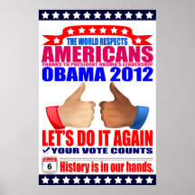 Affiche : 2012 Obama - respect