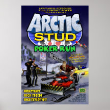 Affiche arctique de course de Stud poker