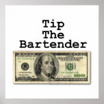 Affiche, art - TIP le BARMAN !