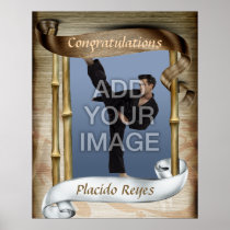 Affiche blanche du portrait un de ceinture d'arts  posters