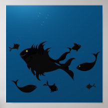Affiche bleue profonde