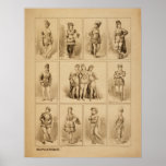 Affiche BURLESQUE tôt de VAUDEVILLE de dames
